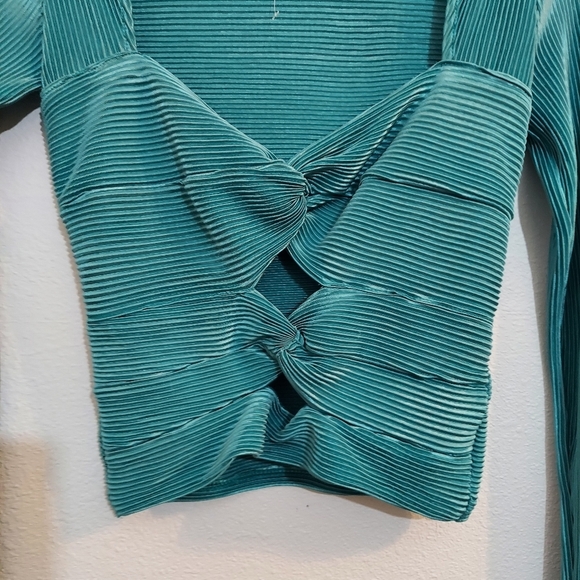 Free People NEW Leah Twist Tube Top Teal XS - Picture 6 of 14